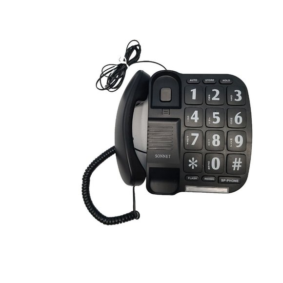 EXTRA LARGE BUTTON TELEPHONE WITH VOICE AMPLIFICATION - Picture 1 of 4